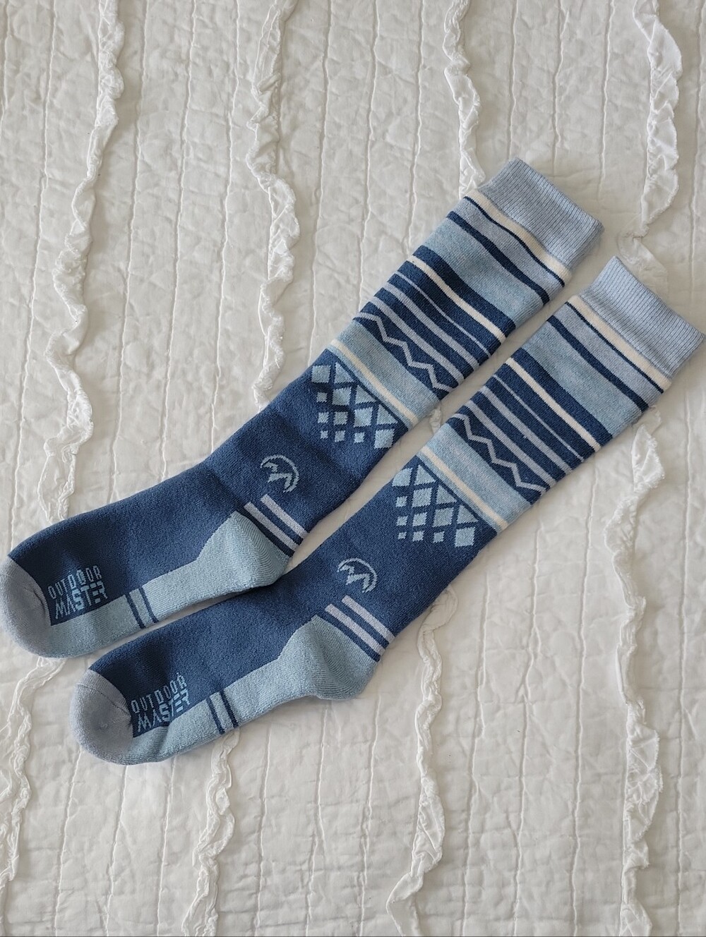 Outdoor Master Knee High Ski Socks M Merino Wool Never Worn Stay Dry & Warm